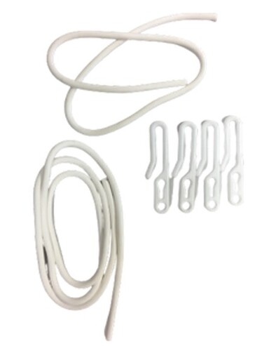 PVC Apron Waist Hooks - White, 450mm Length Set - Matthews