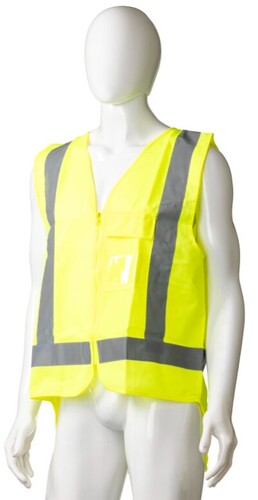 High Visibility Day/Night Safety Vest - Yellow, M, 120g Polyester Fabric Box 24 - Matthews