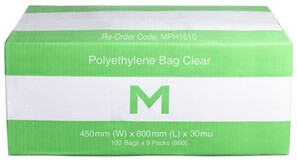 FP Polyethylene Bag - Clear, 450mm x 600mm x 30mu  - Matthews